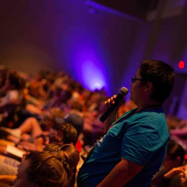 A BCYC遇到 participant asks a question during a speaker presentation